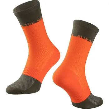 Pánské ponožky ponožky FORCE MOVE, oranžovo-zelené L-XL/42-46