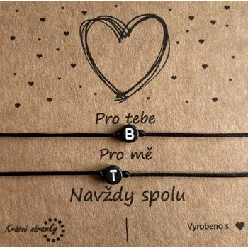 Náramek Náramek - Simple (iniciály - černé)