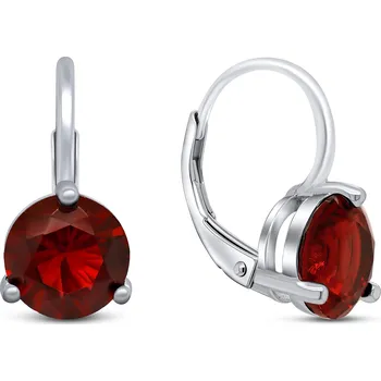 Náušnice Brilio Silver Stříbrné náušnice s červenými zirkony EA303WR + 2 měsíce na vrácení zboží