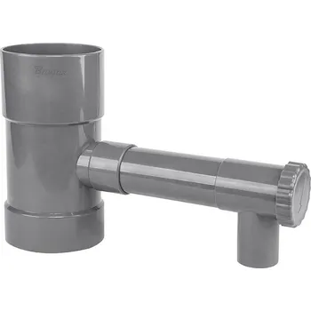 Střecha Těsmat cz Sběrač dešťové vody s ventilem, 90mm, šedý