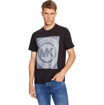 Pánské tričko Michael Kors SS CREW GRAPHIC T MONOLITH MK BLACK 6F36G10091 001 M Velikost: L
