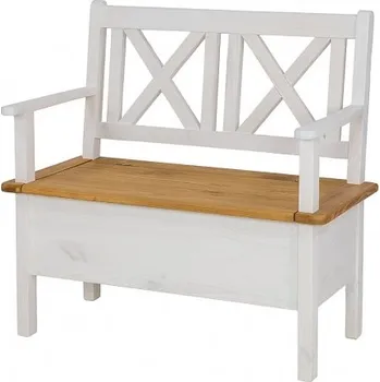 Lavice s úložným prostorem a područkami selská SIL 13 - 100cm - K09 přírodní borovice