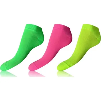 Dámská móda Dámské kotníkové ponožky 3 páry COLOUR IN-SHOE SOCKS - 35/38 růžová světle zelená žlutá