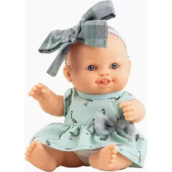 Panenka Realistická panenka holčička Sára v zelenkavých šatech od firmy Paola Reina ze Španělska (Los Peques 21 cm)
