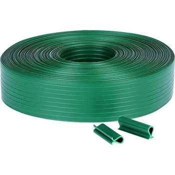 Příslušenství pro plot Páska stínící EUROSTANDARD na plotové panely, zelená, 47,5mm, 35m, 20xklips