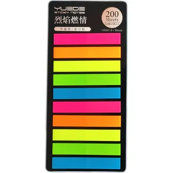 Doplněk ke knize CuteArt Úzké a extra úzké samolepicí transparentní záložky - Neon Varianta: Úzké