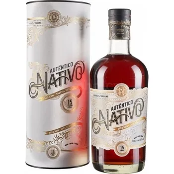 Rum Auténtico Nativo 15y.o.40%. Tuba