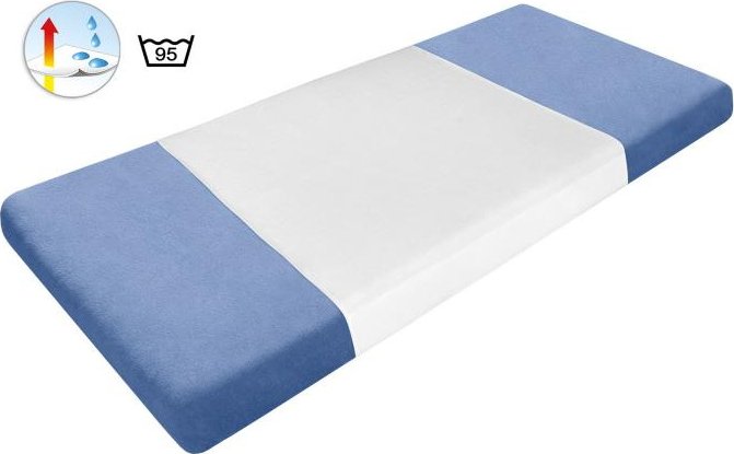 2P SERVIS Nepropustná podložka s křidélky pod pacienty 90x100cm bílá 90x100 cm 100% Bavlna froté s PU zátěrem