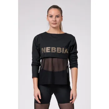 NEBBIA INTENSE Mesh tričko černá S