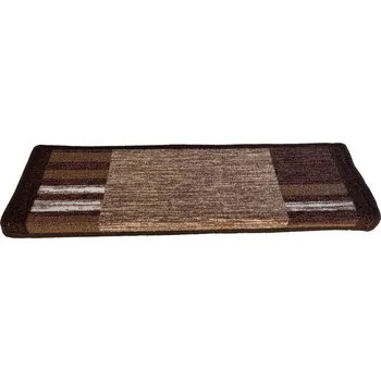 Vopi Nášlapy na schody Geneve hnědý obdélník, samolepící - 25x80 obdélník (rozměr včetně ohybu) - 1 rok na vrácení + DOPRAVA ZDARMA k Vám i zpět