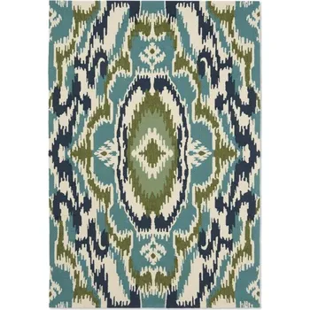 Koberec Vopi Outdoorový koberec Harlequin Ixora emerald palm/chatreuse 442007 Brink & Campman (Varianta: 140 x 200)