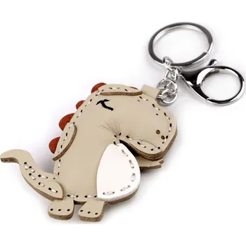 Přívěsek Přívěsek na batoh / klíče želva, dinosaurus, barva 4 béžová dinosaurus