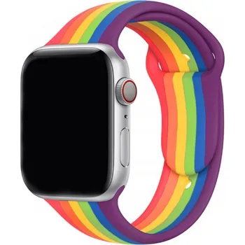 Řemínek na hodinky Silikonový řemínek pro Apple Watch Ultra 49mm / 46mm / 45mm / 44mm / 42mm - duhový