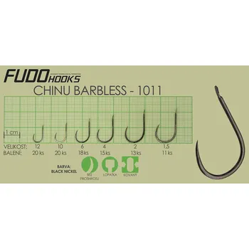 Rybářský háček Fudo Chinu Barbless 12 (bal.20ks)