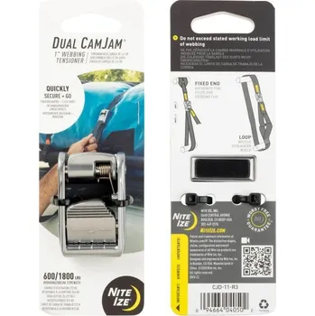 Upínací spona Dual CamJam Webbing Tensioner - černá, Nite Ize
