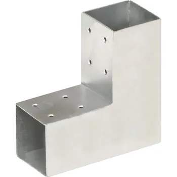 Plotový sloupek vidaXL Trámová spojka ve tvaru L pozinkovaný kov 71 x 71 mm [145453]