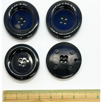 Knoflík Knoflík plastový 4 dírkový 30mm černá