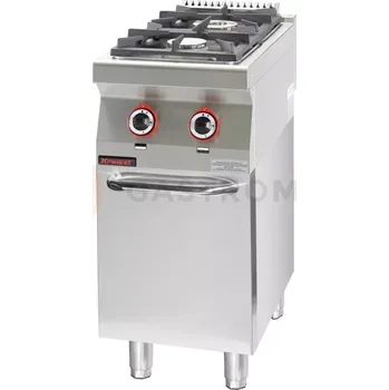 Sporák Plynový sporák 2-hořákový na uzavřeném podstavci, skříňce | KROMET, 700.KG-2.S.D