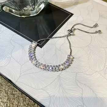 Náramek Náramek ze zirkonů stříbný