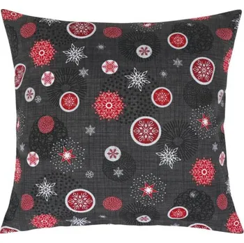 Povlečení Bellatex Povláček Vánoční ozdoby šedé - 45x45 cm