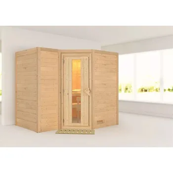 Sauna KARIBU HOLZTECHNIK Finská sauna KARIBU SAHIB 2 (75877) LG3993 AKCE