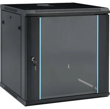 Rozvaděč vidaXL Nástěnná síťová rozvodná skříň 12U 19" IP20 600 x 600 x 640 mm