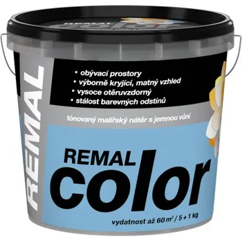 barva na zeď REMAL Color malířská barva na zeď Pomněnka, 5+1 kg