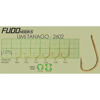 Rybářský háček Fudo Umi Tanago 15 (bal.18ks)