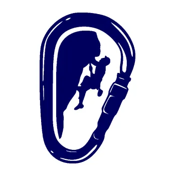 Samolepící dekorace SAMOLEPKA Horolezec 005 levá karabina (23 - tmavě modrá) NA AUTO, NÁLEPKA, FÓLIE, POLEP, TUNING, VLASTNÍ TEXT, TISK, AUTOSAMOLEPKY.cz, POLEPY, OBRÁZEK, LOGO, SAMOLEPKY