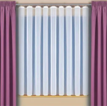 Voálová záclona UNI 001 s olůvkem, bílá, výška 260cm ( v metráži)