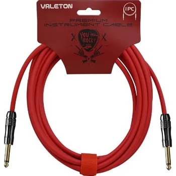 Audio kabel Valeton Premium Instrument Cable 5 m Red + prodloužená záruka 3 roky