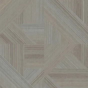 Tapeta Cristiana Masi by Parato Šedo-hnědá vliesová geometrická tapeta na zeď, 43846, Terra, Cristiana Masi by Parato, velikost 10,05 x 1,06 m