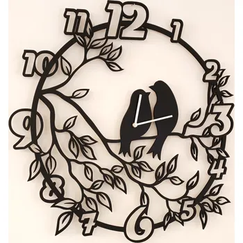 Hodiny MAJADESIGN Nástěnné hodiny BIRD - BAREVNĚ LAKOVANÉ Velikost: 30x30