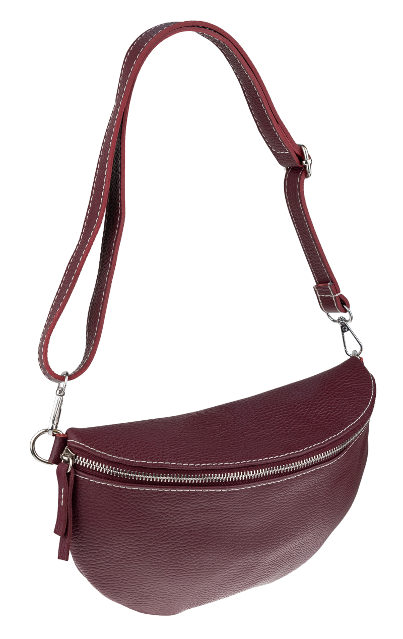NovaKabelka.cz Kožená italská crossbody kabelka Reni Grande Bordo