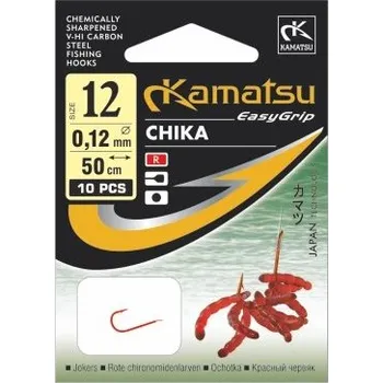 Rybářský háček Kamatsu - Návazec Chika lopatka 50cm/10ks vel.12