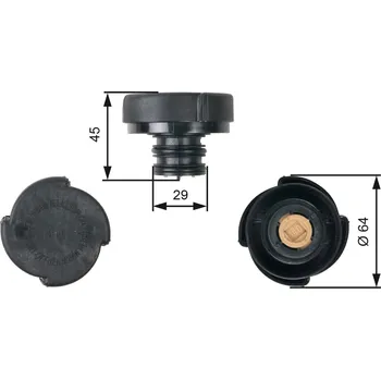 Chladič motoru Uzavírací víčko, nádoba chladiva GATES RC207