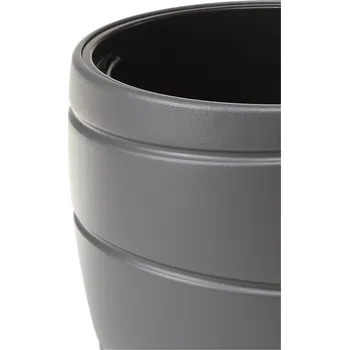 Zahrada PLASTOVÝ KVĚTINÁČ LAVRIO 43X40 CM ANTRACITOVÁ