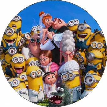 Jedlá dekorace na dort Jedlý papír Já, padouch svatba 19,5 cm