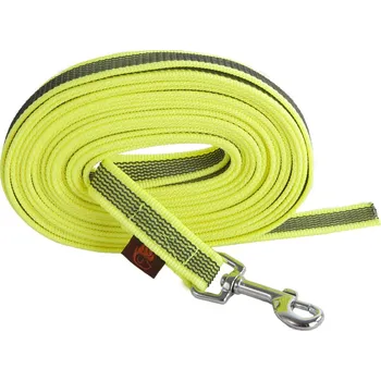 Vodítko pro psa Firedog Stopovačka pogumovaná 20 mm klasická karabina 10 m Barva: Neonová žlutá