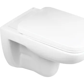 Klozet Oltens Ribe wc mísa se sedátkem s pomalým sklápěním závěsná bez splachovacího kruhu bílá lesk 42010000