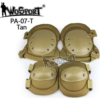 Rychloupínací chrániče kolen a loktů - pískové TAN, Wosport