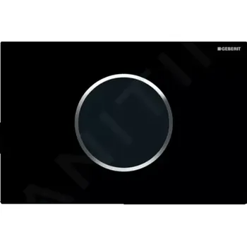 Geberit Sigma10 Elektronické ovládání splachování, síťové napájení, černá/lesklý chrom, 115.907.KM.6