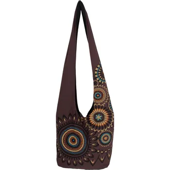Orientální batikovaná brašna s potiskem mandal Sunita Brown, Sittar