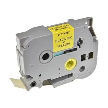 Pásek do tiskárny Kompatibilní páska do tiskárny štítků, pro Brother, TZE-641, černý tisk/žlutý podklad, lam (RL-BR-TZ641P-BK/YE)