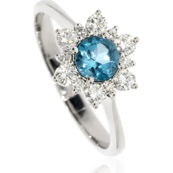 Prsten Zlatnictví Helios Diamantový prsten s Topazem