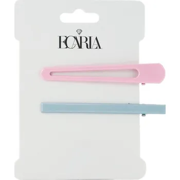 Ozdoba do vlasů Flamenco Mystique Sada 2 kovových sponek do vlasů, růžová 8x1,3 cm a modrá 8x0,5 cm, bez niklu a chromu