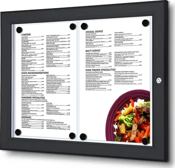 Jansen Display SCZN2xA4C9005 menu vitrína 2 x A4 černá