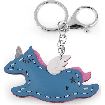 Přívěsek na batoh / klíče jednorožec, slon - 3 modrá jednorožec
