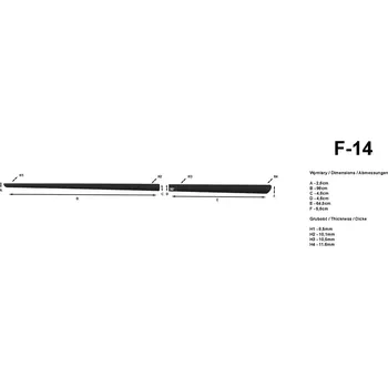 Lišta karosérie Boční lišty na dveře Fiat Bravo 5dv 2006-2012 F14 | Rider