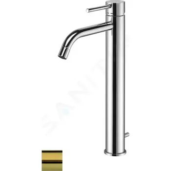 Vodovodní baterie Paffoni Light Umyvadlová baterie s výpustí, kartáčovaná zlatá, LIG085HGSP